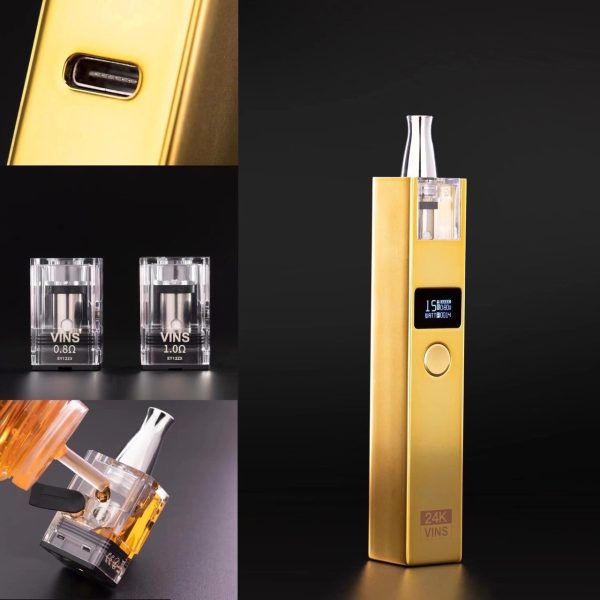 VINS 24K 小金條 / 18K 小銀磚 / 30W / 鋅合金材質 / 0.8-1.0歐姆 /非 COSMO PLUS VOOPOO RPM SMOK VAPTIO