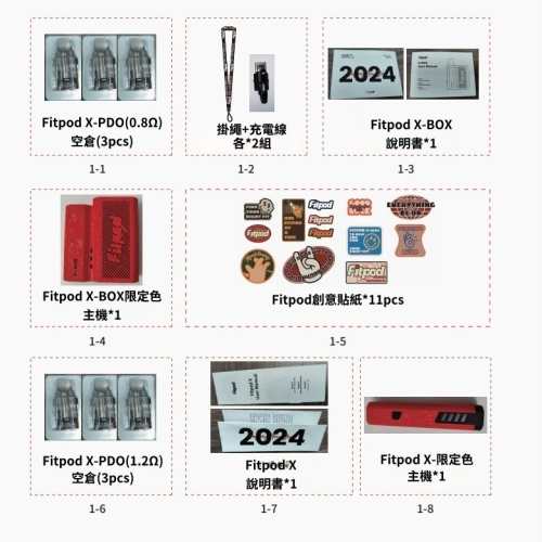 斯萊克 Fitpod X 龍年2024限量版禮盒 斯萊克三代 斯萊克四代 內含:(Fitpod X fitpod x box 主機各1)(1.2+0.8Ω空倉各3入共六入)(掛繩*2組) 全台僅有1900組 斯萊克 Fitpod X 龍年2024限量版禮盒 斯萊克三代 斯萊克四代 內含:(Fitpod X fitpod x box 主機各1)(1.2+0.8Ω空倉各3入共六入)(掛繩*2組) 全台僅有1900組